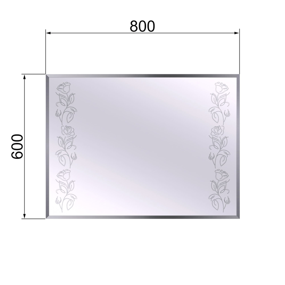 Зеркало Розалия  № 4.4 лазерная гравировка