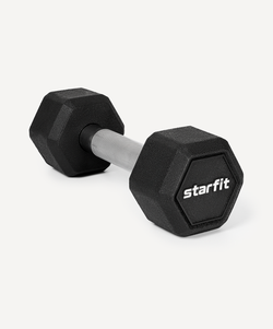 Гантель гексагональная STARFIT DB-301PRO 4 кг, обрезиненная, черный