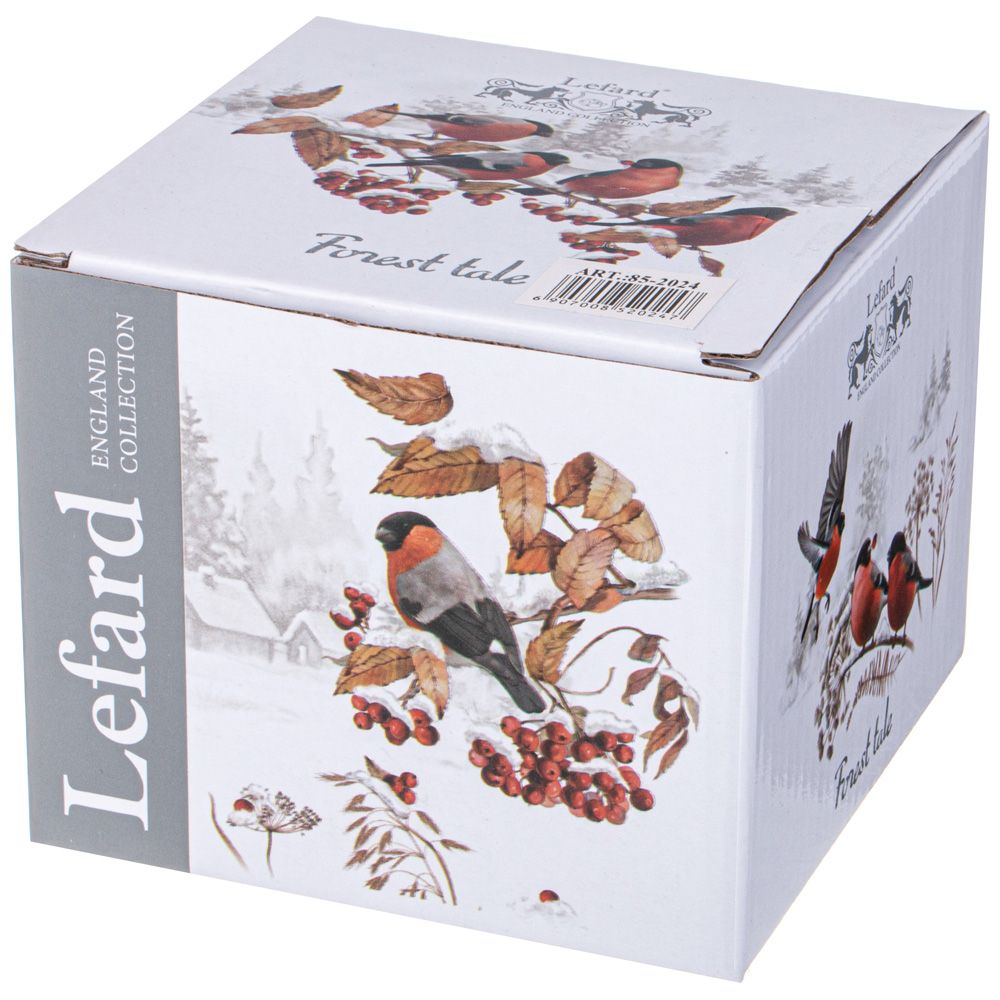 САХАРНИЦА LEFARD "ЛЕСНАЯ СКАЗКА" СНЕГИРИ 380 МЛ НА ДЕРЕВ. ПОДСТАВКЕ (КОР=36ШТ.)