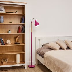 UML-T702 E14 PINK Торшер напольный под лампу Е14. 60W. с регулировкой наклона. Механический выключатель. Розовый. ТМ Uniel