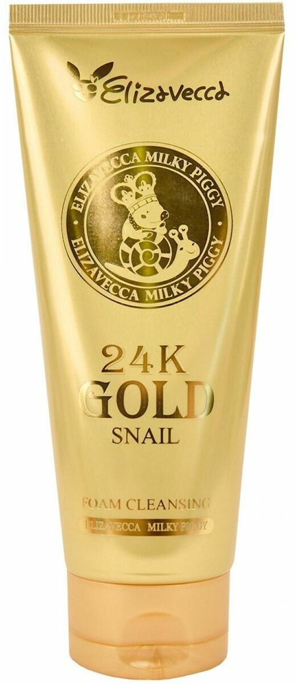 Пенка для умывания с муцином улитки и золотом Elizavecca 24k Gold Snail Cleansing Foam