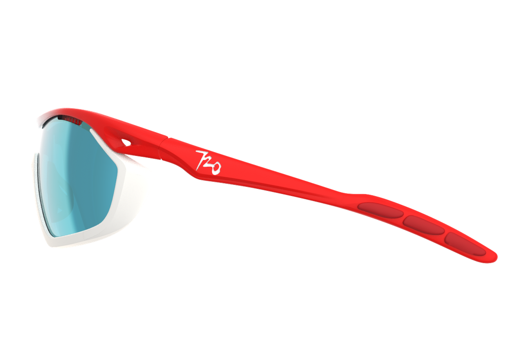 Спортивные очки 720armour Analog Pro / Matte Dark Grey Blue / Matte Neon Red Orange / Matte White Gasket / Smoke Full Blue White Lens