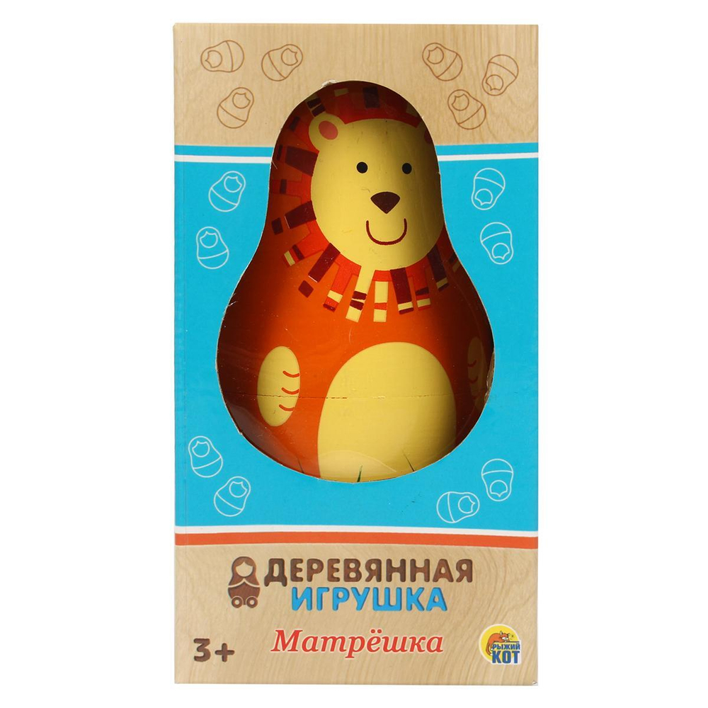 Матрешка "Веселые животные" (в коробке)