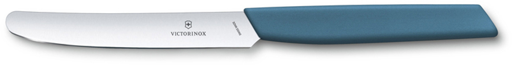 Фото нож столовый VICTORINOX Swiss Modern прямое лезвие из нержавеющей стали 11 см рукоять из синтетического материала васильково-синего цвета с гарантией