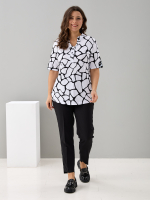Блузка БЛ-122/белыекамешки
