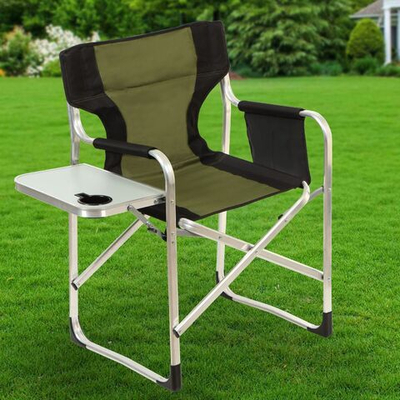 Кресло складное 60х55х82 см, черно-зеленое, с подстаканником, 100 кг, Green Days, YTDC024