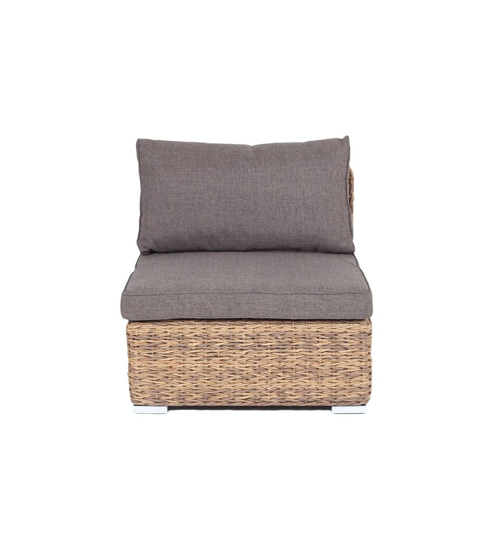 "Лунго" модуль диванный прямой с подушками, цвет соломенный (гиацинт)