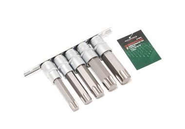 Набор головок-бит Torx 6-лучевых, 5 пр.(Т60,Т70,Т80,Т90,Т100, L-100мм) 1/2'', на планке RockForce##Rock FORCE RF-40914L