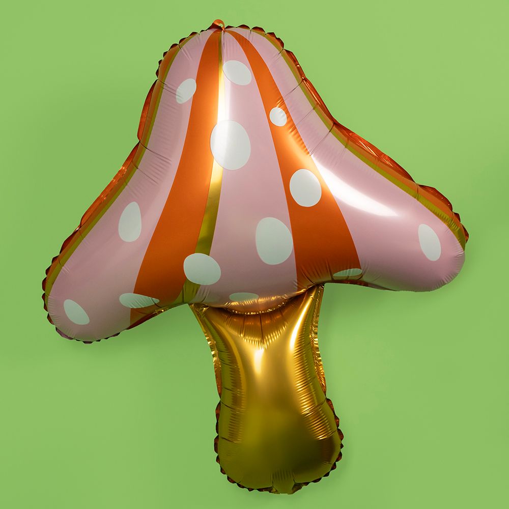 Шар (29''/74 см) Фигура, Гриб Мухомор, Розовый, 1 шт.