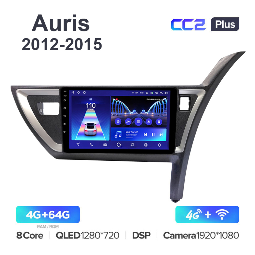 Teyes CC2 Plus 10,2"для Toyota Auris 2012-2015 (прав)