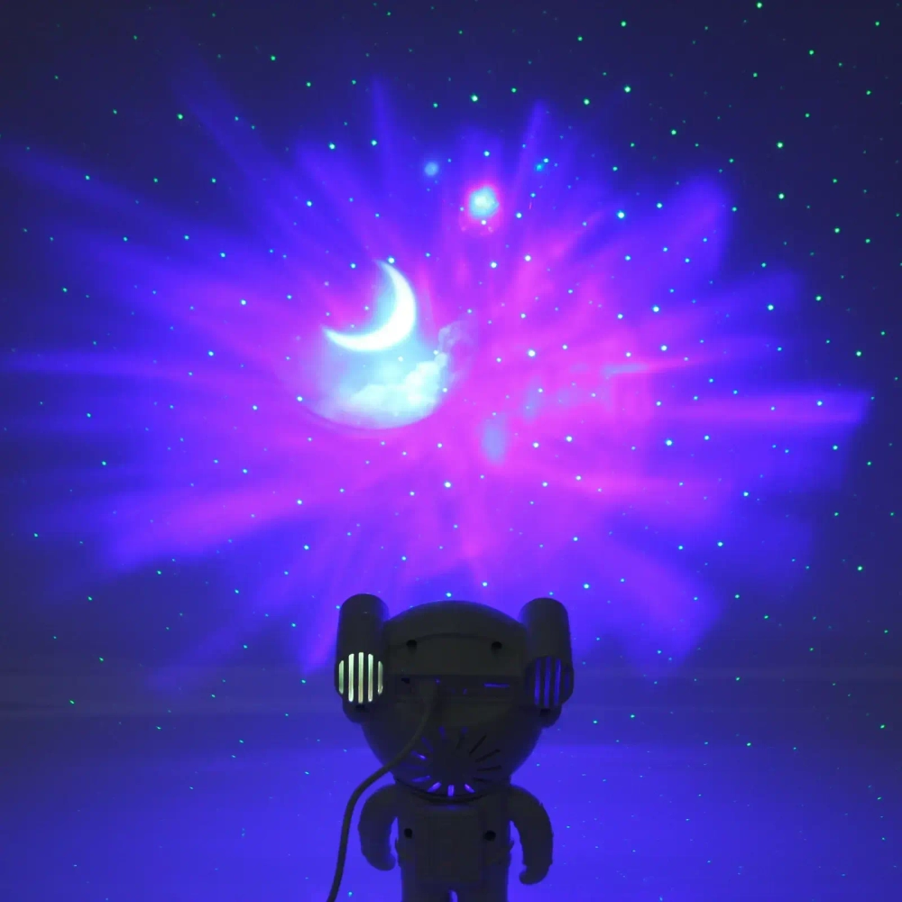 Световой прибор Лазер «Космонавтика» 20*11,5*10 см, Bluetooth, TF Card, пульт д/у, питание от USB (Type-C)