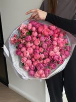 Букет моно из яркой пионовидной розы