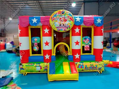 Детский надувной батут "Шатёр цирка" 4*4*2,8 м