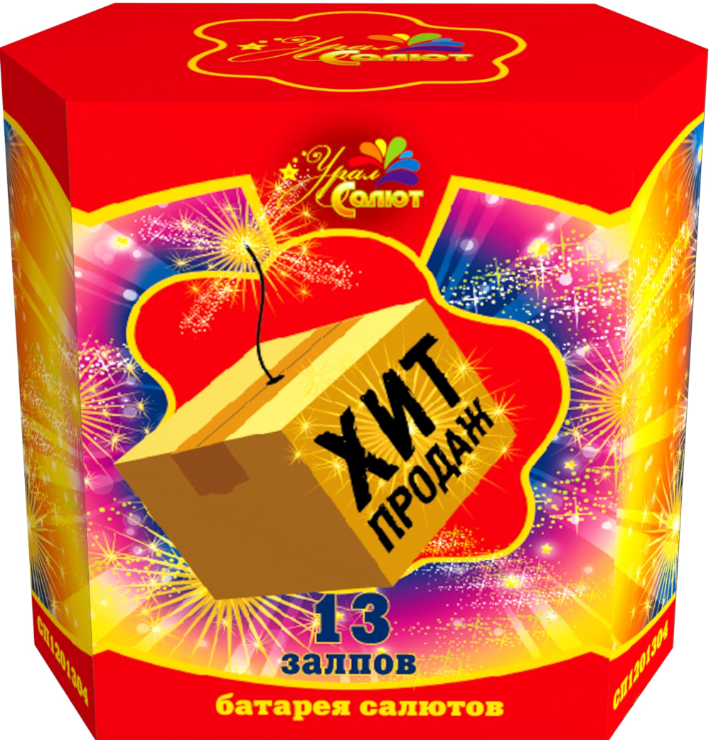 Батарея салютов ХИТ Продаж 13 залпов, калибр 1