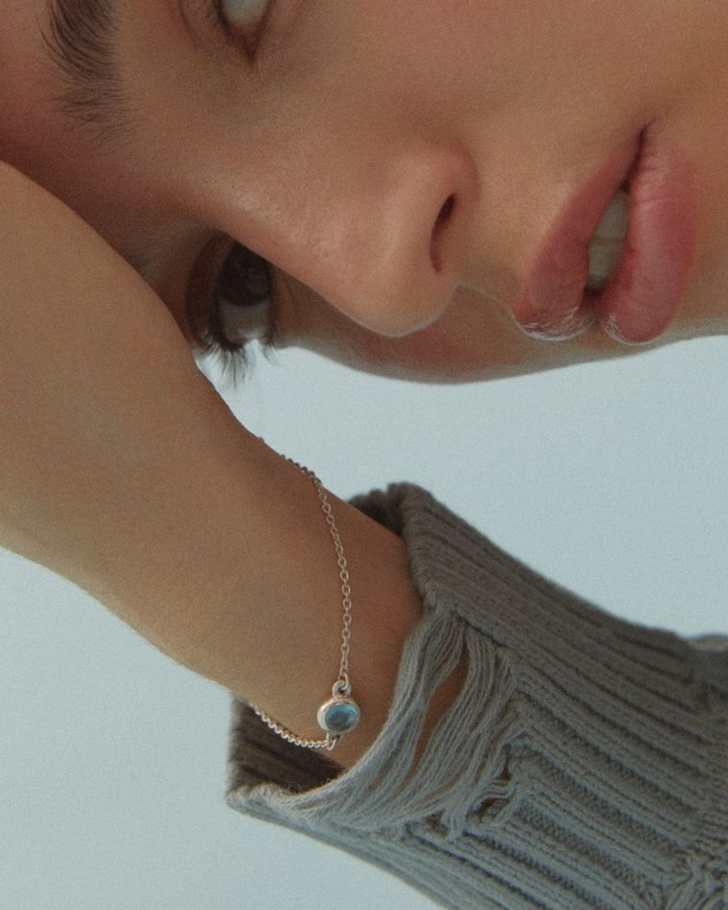 Браслет Alpha с голубым топазом