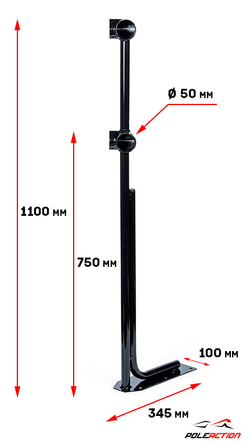 Модель №1 - угловая стойка балетного (хореографического) станка двухуровневого