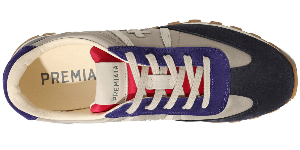 Premiata John Low D серые с черным спортивные