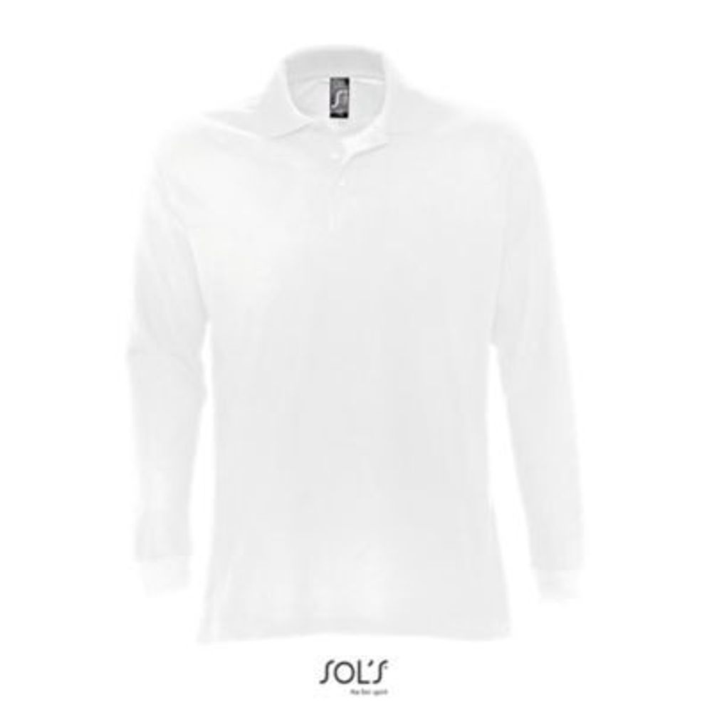 Рубашка поло мужская Sol's Star с длинным рукавом. Красный  L