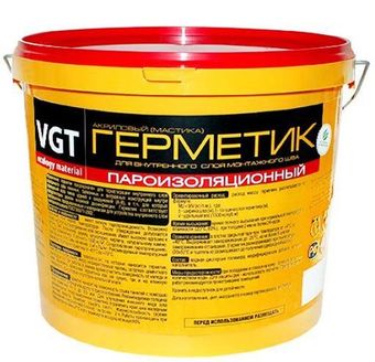 Герметик акриловый VGT пароизоляционный белый 7 кг