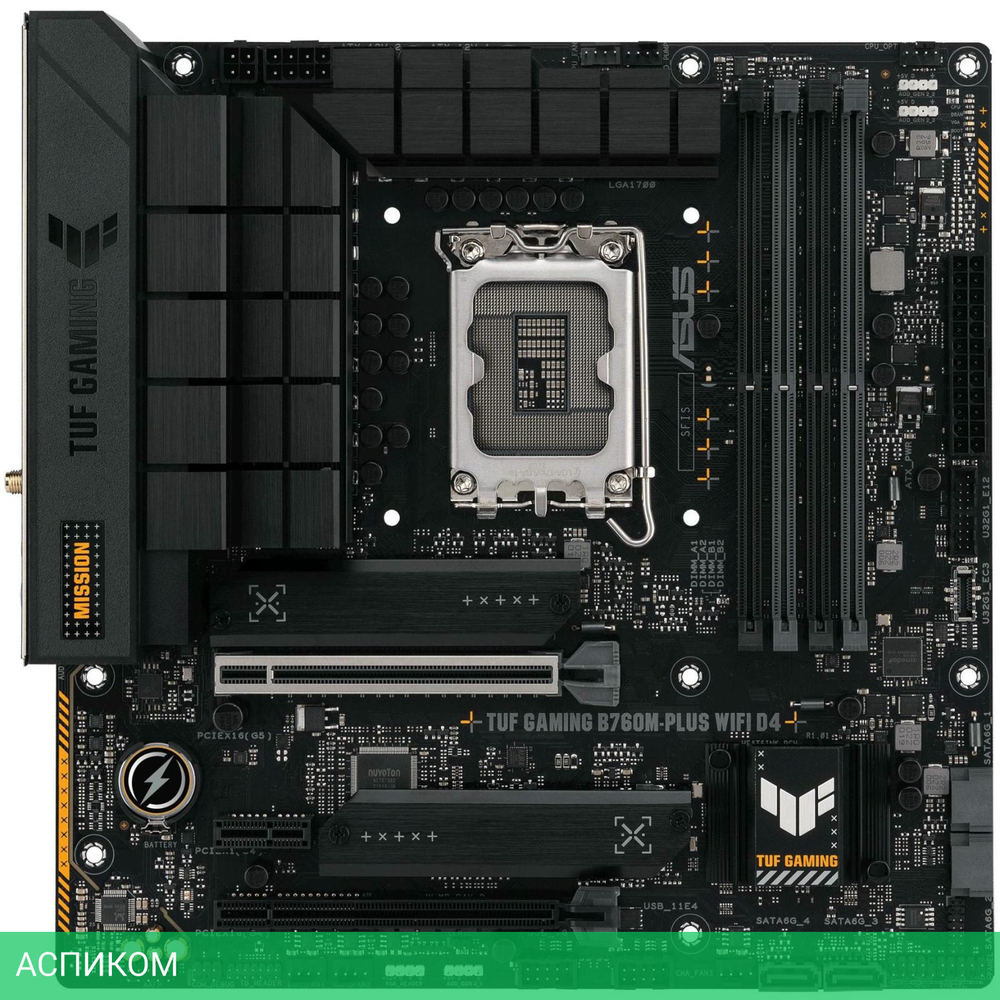 Материнская плата ASUS TUF Gaming B760M-Plus WiFi D4 Soc-1700 Intel B760 DDR4
