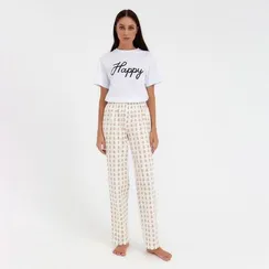 Брюки женские KAFTAN "Drops", р. 40-42, белый