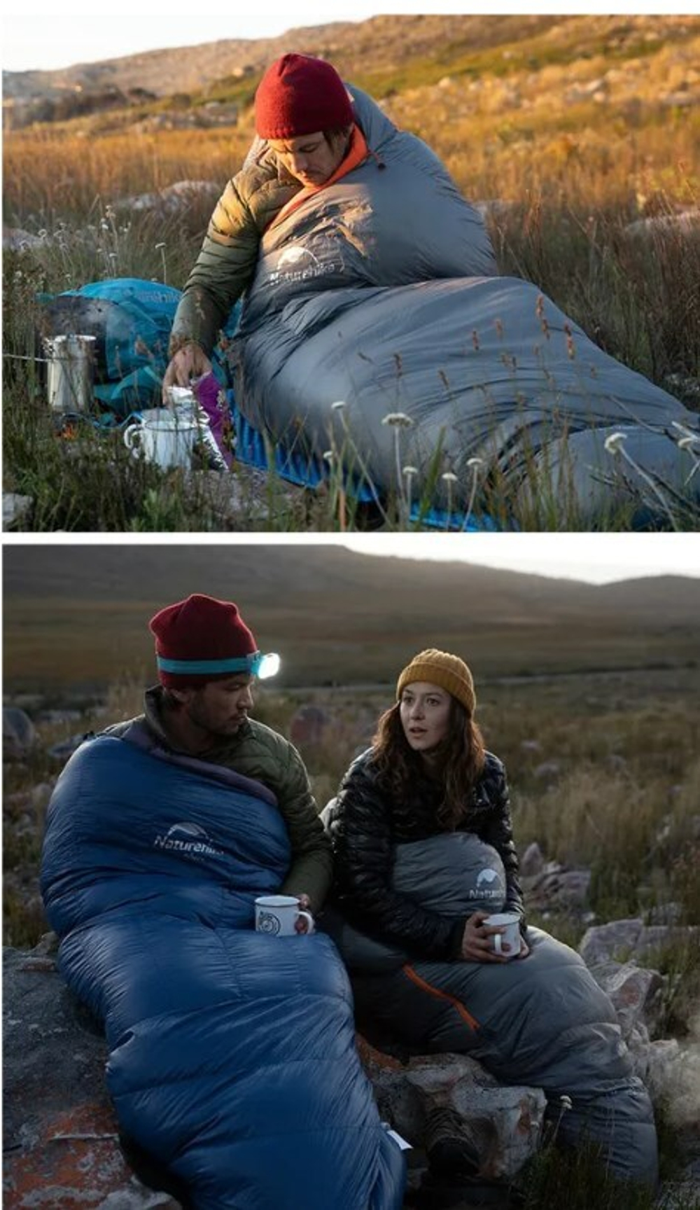 Мешок спальный Naturehike 2019 ULG, 210х80 см, (правый) (ТК: -15C), серый