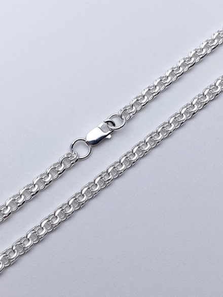 Цепь из серебра/Бисмарк/Без покрытия/С алмазной огранкой