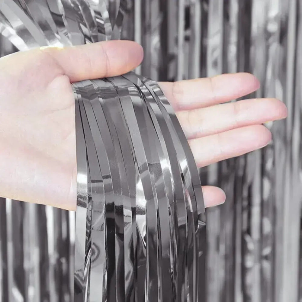 Занавес фольгированный «Дождь» ш1м, в2м (матовый), Графит