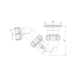 Сифон для душ. поддона 40*40 BT8000 ИНКОПЛАСТ