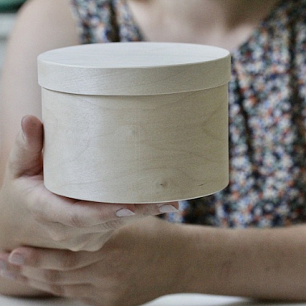 Коробочка-цилиндр из шпона