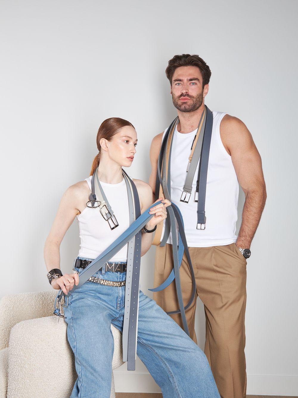 ТОНКИЙ РЕМЕНЬ НА КОБУРНЫХ КНОПКАХ SRB MILK