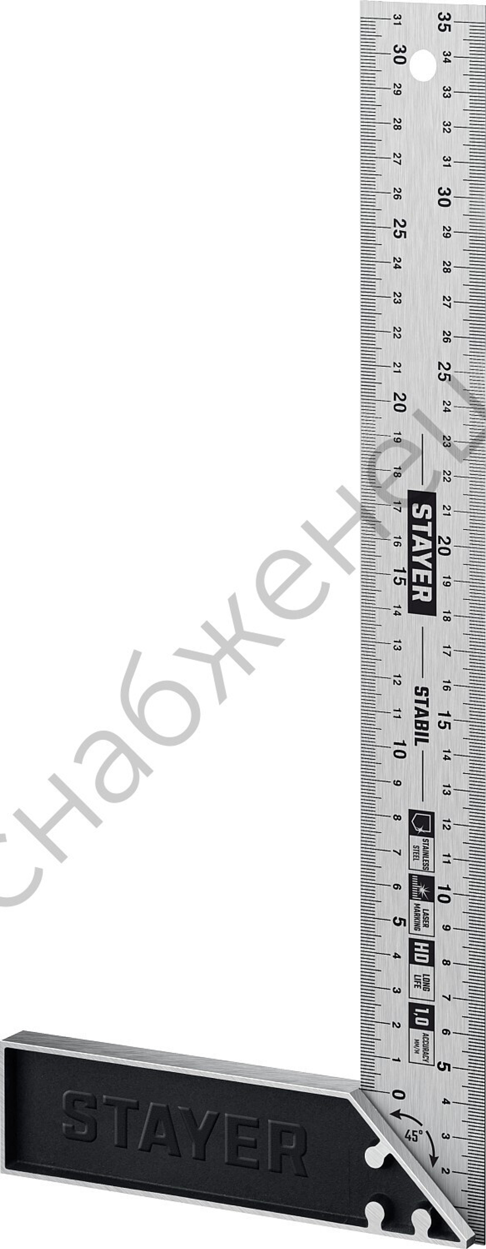 STAYER 350 мм, столярный угольник, Professional (3431-35)