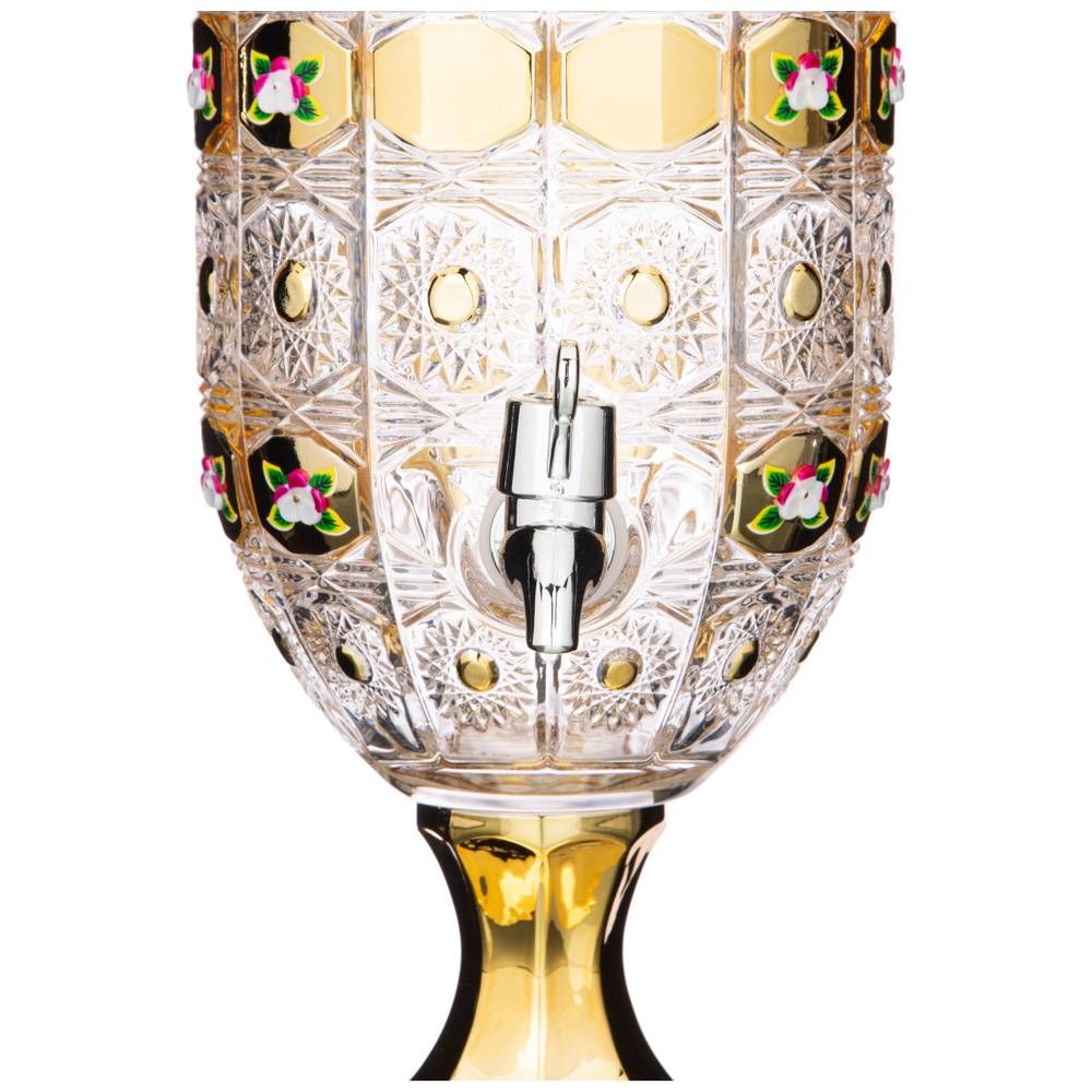 ДИСПЕНСЕР ДЛЯ НАПИТКОВ "ЛИМОНАДНИЦА LEFARD GOLD GLASS" 2,6 Л. 16*16 СМ. ВЫСОТА=44,5 СМ. (КОР=2ШТ.)