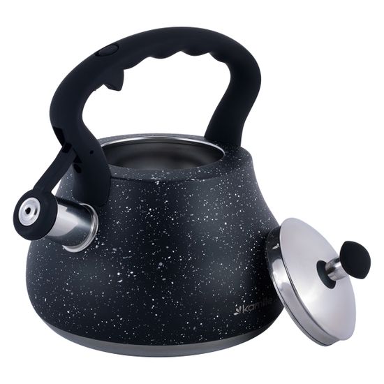 Чайник 2,7 л. из нержавеющей стали со свистком Kamille KM-1091 с мраморным покрытием