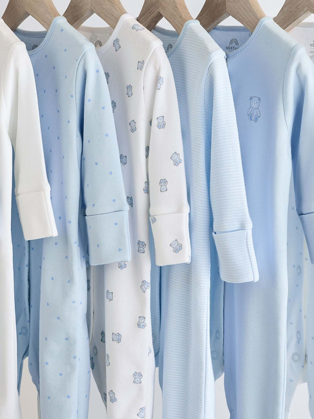 Комбинезон / Cлип для малышей Next K79-477, 7 шт., Голубой, Белый