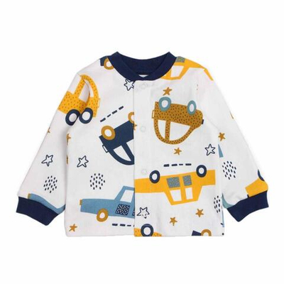 Джемпер (Кофточка) детская, цвет белый/машинки, р. 80 9926919 (BONITO)