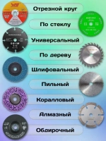 Набор дисков для мини УШМ, 9 шт. (75 / 76х10 мм)