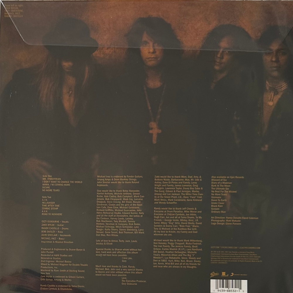 Ozzy Osbourne - No More Tears (Европа 2021г.)