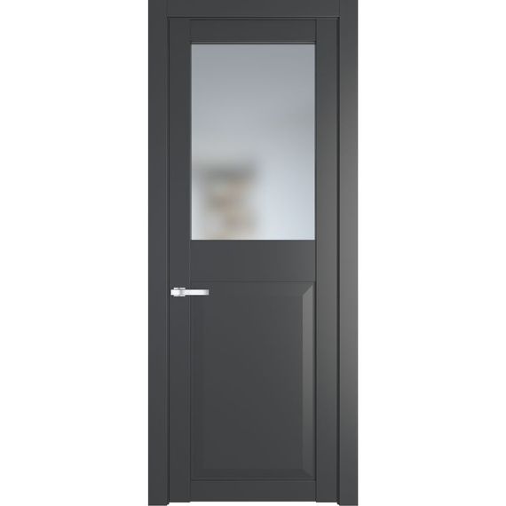 Межкомнатная дверь эмаль Profil Doors 1.6.2PD графит остеклённая