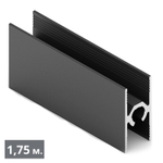 ЭКО Рамка средняя двери - центральный ригель (1,75 м) черный матовый (RAL) (AE0452) Aristo (Акция)