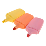 Набор текстовыделителей 3шт. "Зверята". В ПВХ пенале, 3 цвета микс