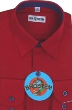 BROSTEM Рубашка для мальчика школьная 8052d бордовая