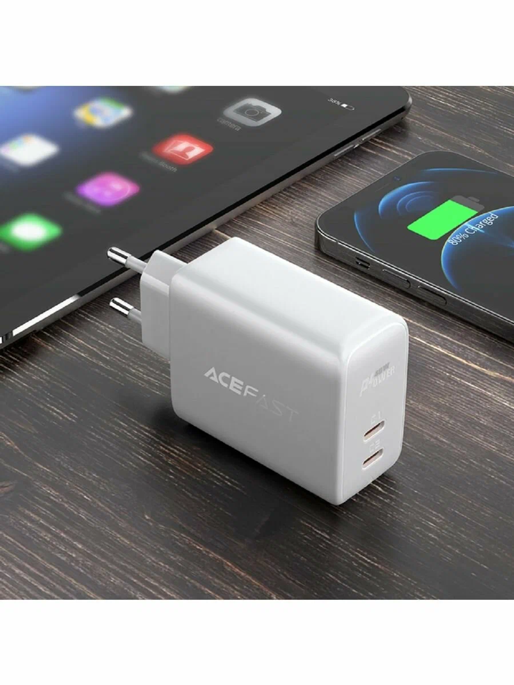 СЗУ ACEFAST A9 PD40W(USB-C+USB-C) dual port charger (EU)