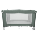 Манеж-кровать "Fortuna", лен, 2 уровня, москитка, 2 кольца, (Indigo) (зеленый)