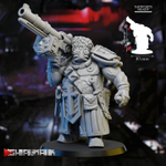 Astra Militarum Vostroyan Firstborn Ogryn Огрин №10 с дробовиком миниатюра для dnd, днд, pathfinder, фентези, Настольная игра, НРИ, Варгейм, РПГ