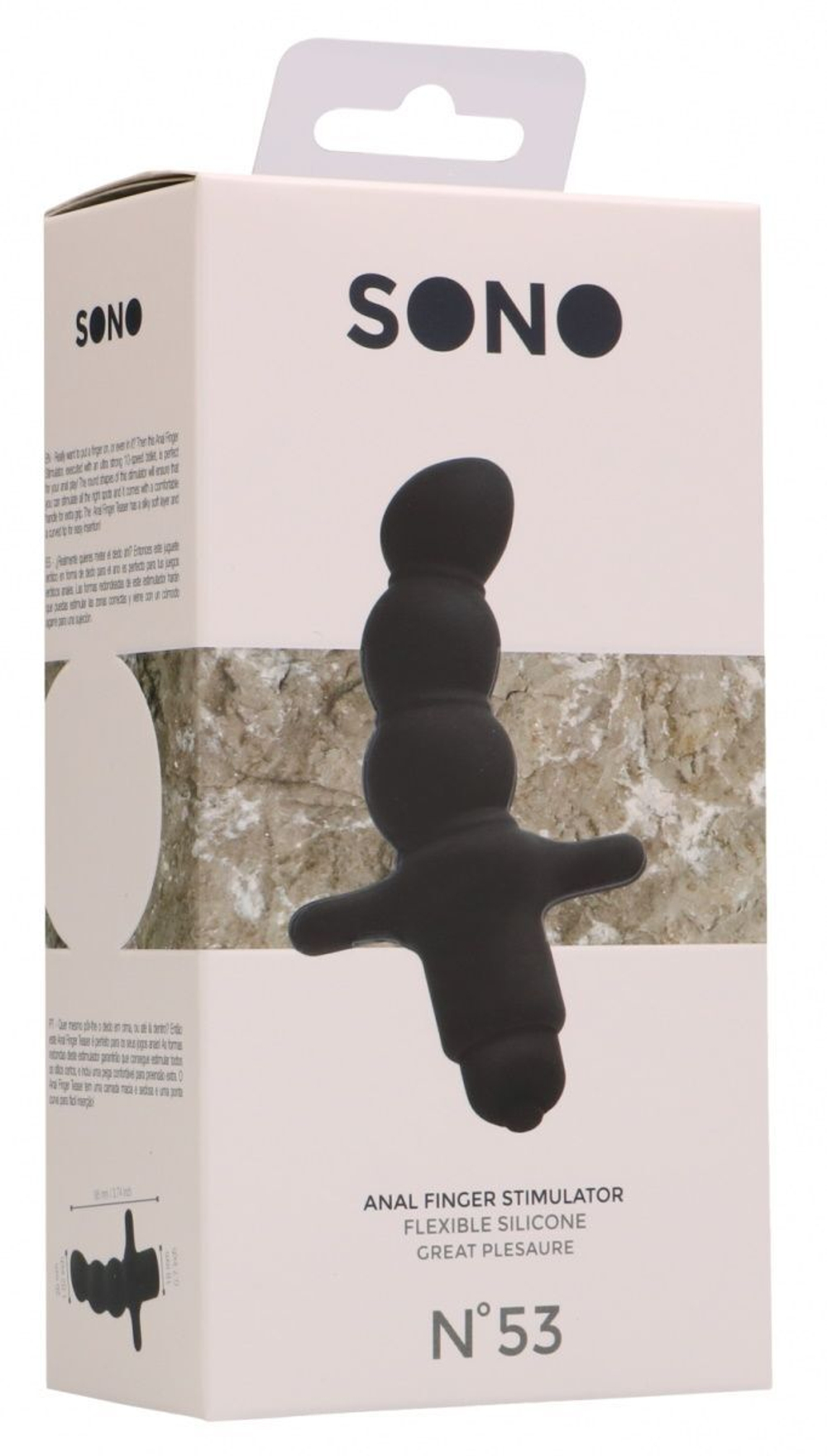 Черный анальный вибростимулятор N 53 Anal Finger Stimulator - 16,5 см. (Цвет: черный)