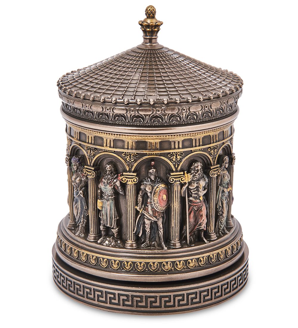 Veronese WS-1484 Шкатулка «Греческий пантеон» ротунда вращ.