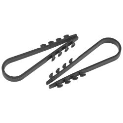 Дюбель хомут ЭРА NO-224-226 для круглого кабеля 11-18 мм чёрный (100 шт/уп) | Дюбель-хомуты