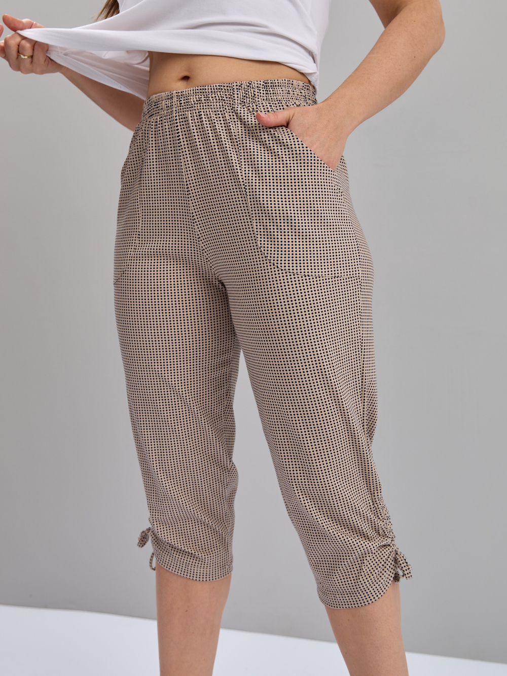 Бриджи Д-6Х/бежевый-перфорация