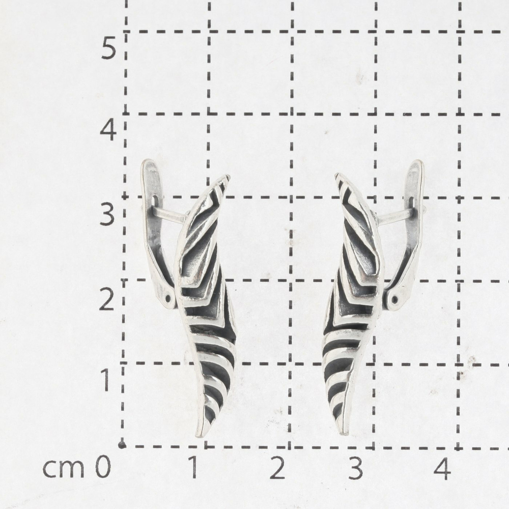 "Кибис" серьги в серебряном покрытии из коллекции "Jetta" от Jenavi с английским замком